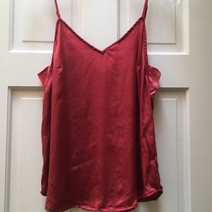 Red/orange Floreat camisole at Anthropologie Sz M